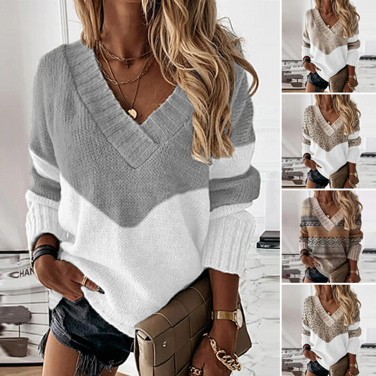 Veala | Warme en Trendy V-hals Sweater Dames 2024