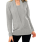 Cripes Pull en tricot de couleur unie pour femmes