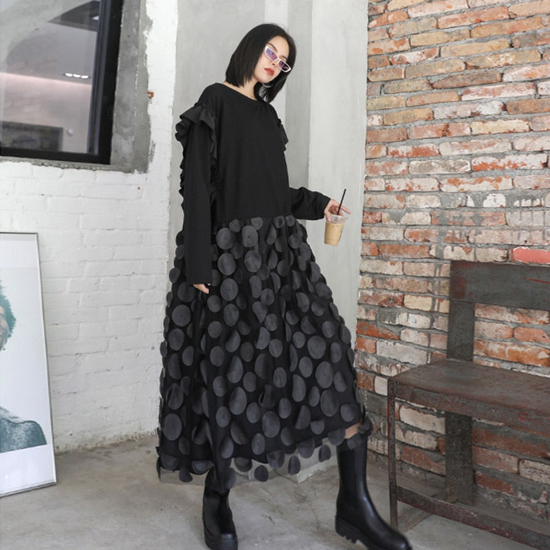 Raina |  Around Me mesh midi-jurk