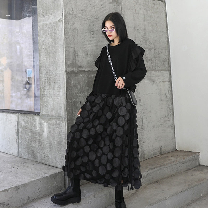 Raina |  Around Me mesh midi-jurk