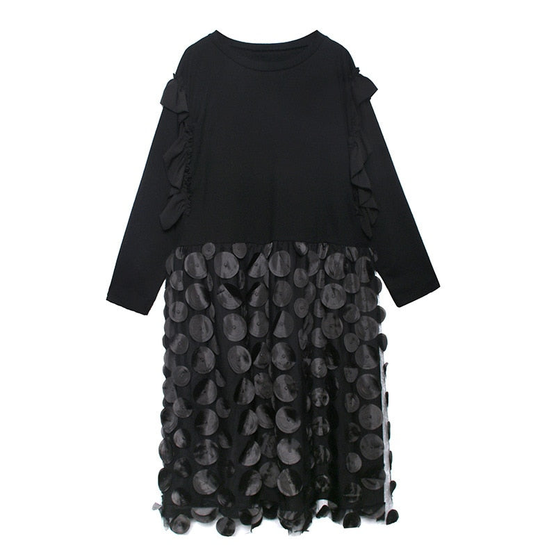 Raina |  Around Me mesh midi-jurk