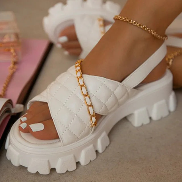 Veala | Stijlvolle Gevoerde Sleehak Sandalen voor Dames