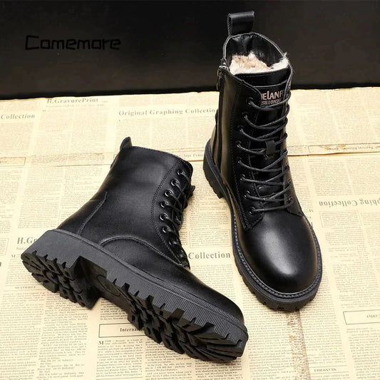 Cripes Delphine – bottes d'hiver en cuir noir