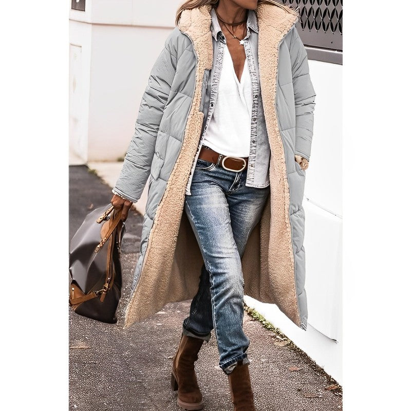 Cripes Manteau long confortable pour femme