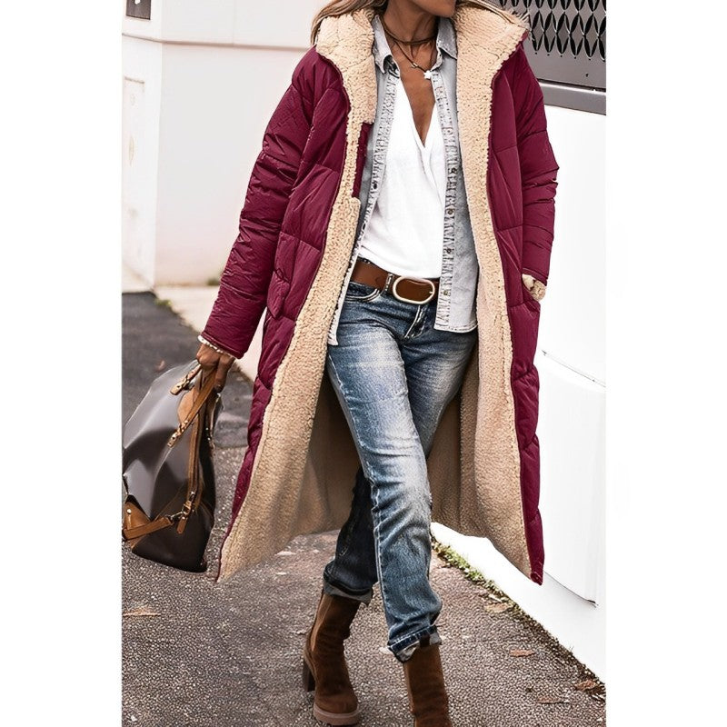 Cripes Manteau long confortable pour femme