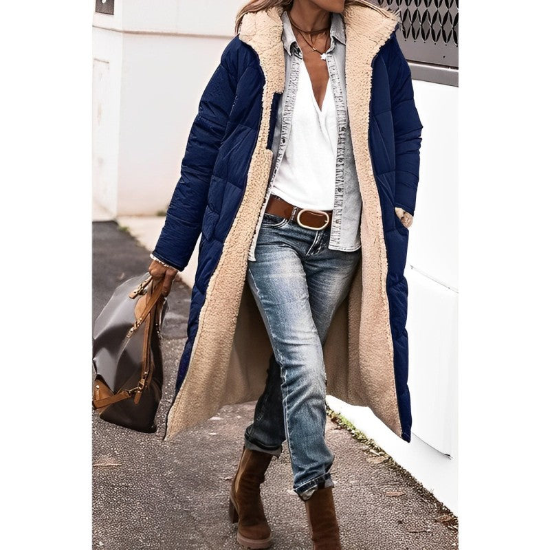 Cripes Manteau long confortable pour femme