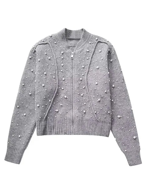 JENN | CARDIGAN EN MAILLE À MOTIFS