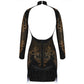 Rose | Glanzende strass bandage mini-jurk