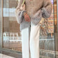 VogueDazzle™ - Dames Casual trui met pailletten en V-hals