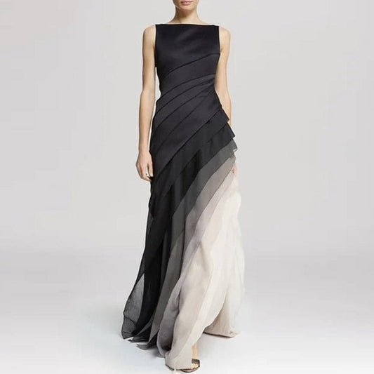 Cripes Robe ombrée taille haute irrégulière