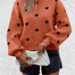 Heart | Oversized trui met ronde hals