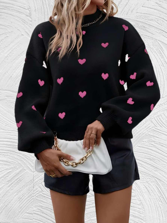 Heart | Oversized trui met ronde hals