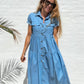 Lange jurk van denim