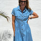 Lange jurk van denim