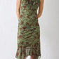 Daisy | DAMES DUBBELLAGIGE MESH KANTEN SLIP MIDI-JURK
