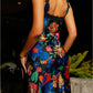 Joy | DAMES ELEGANTE V-HALS SLIP JURK MET BLOEMENPRINT