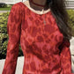 Mylie | DAMES JURK VAN CHIFFON MET BLOEMENPRINT EN WIJDE MOUWEN