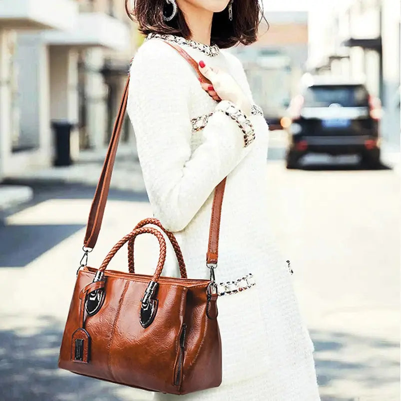 LuxeLeather™ Leren tas met grote inhoud