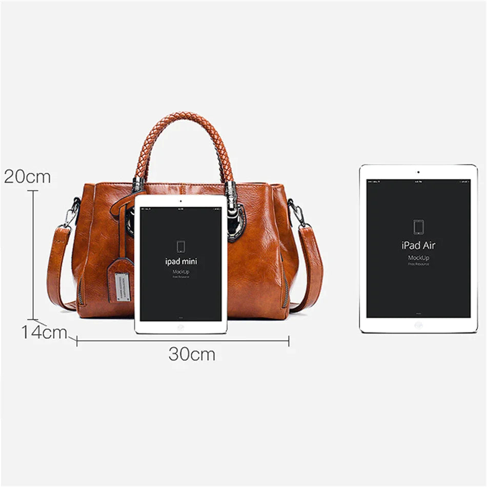 LuxeLeather™ Leren tas met grote inhoud
