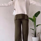 SerenaBlocco™️ trui en effen lange broek set
