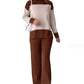 SerenaBlocco™️ trui en effen lange broek set