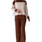 SerenaBlocco™️ trui en effen lange broek set