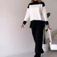 SerenaBlocco™️ trui en effen lange broek set