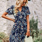 Gebloemde Jurk met V-hals by Claire
