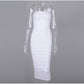 Leticia | Need You In My Life midi-jurk met ruches
