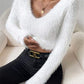 Veala | Slim-fit matchende pluche trui met V-hals