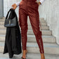 ELENA - PANTALON CARGO CHIC EN CUIR