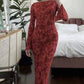 Mylie | DAMES JURK VAN CHIFFON MET BLOEMENPRINT EN WIJDE MOUWEN