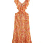 Lacey | DAMES JURK MET V-HALS, OPEN RUG EN VOLANTDETAILS