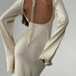 Tiffany | DAMES GEBREIDE JURK MET OPEN RUG