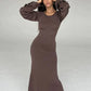 Tiffany | DAMES GEBREIDE JURK MET OPEN RUG