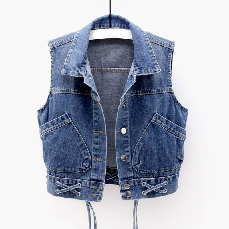 CRIPES - Klassische Strickjacke aus Denim