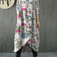 Robe midi irrégulière à manches longues Cripes