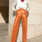 Diamante™ | High Waist Leren Broek