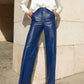 Diamante™ | High Waist Leren Broek