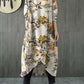 Robe midi irrégulière à manches longues Cripes