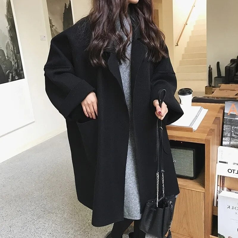 Manteau Élégant Oversize en Laine