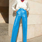 Diamante™ | High Waist Leren Broek