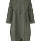 Robe midi irrégulière à manches longues Cripes