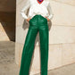 Diamante™ | High Waist Leren Broek
