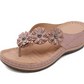 Sandales à pince pour femmes à fleurs légères