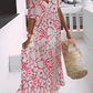 Robe ample imprimée avec col en V