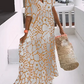 Robe ample imprimée avec col en V