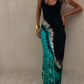 Robe croisée étroite avec dos ouvert