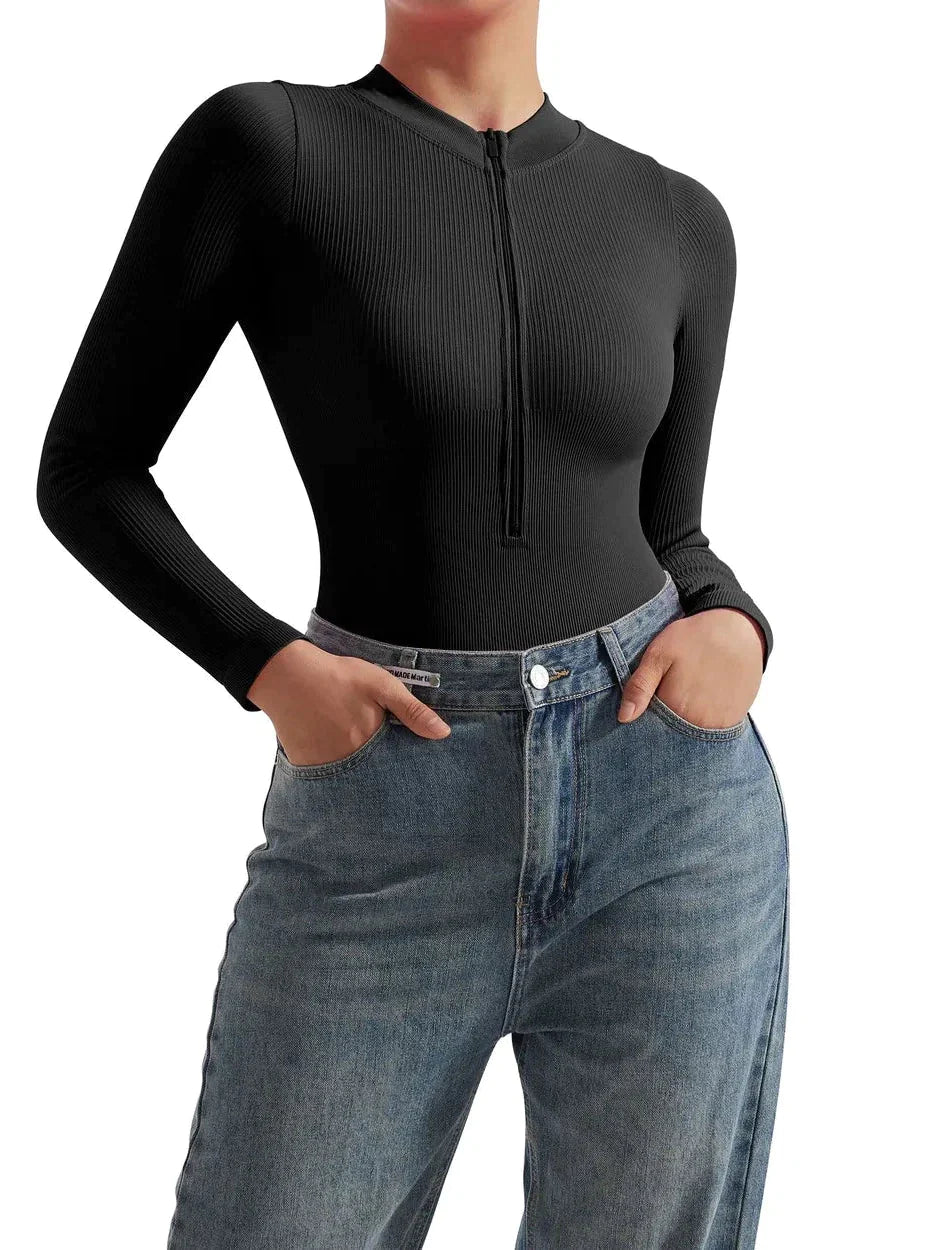 Massimo™ Bodysuit Naadloze Elegantie Lange Mouw