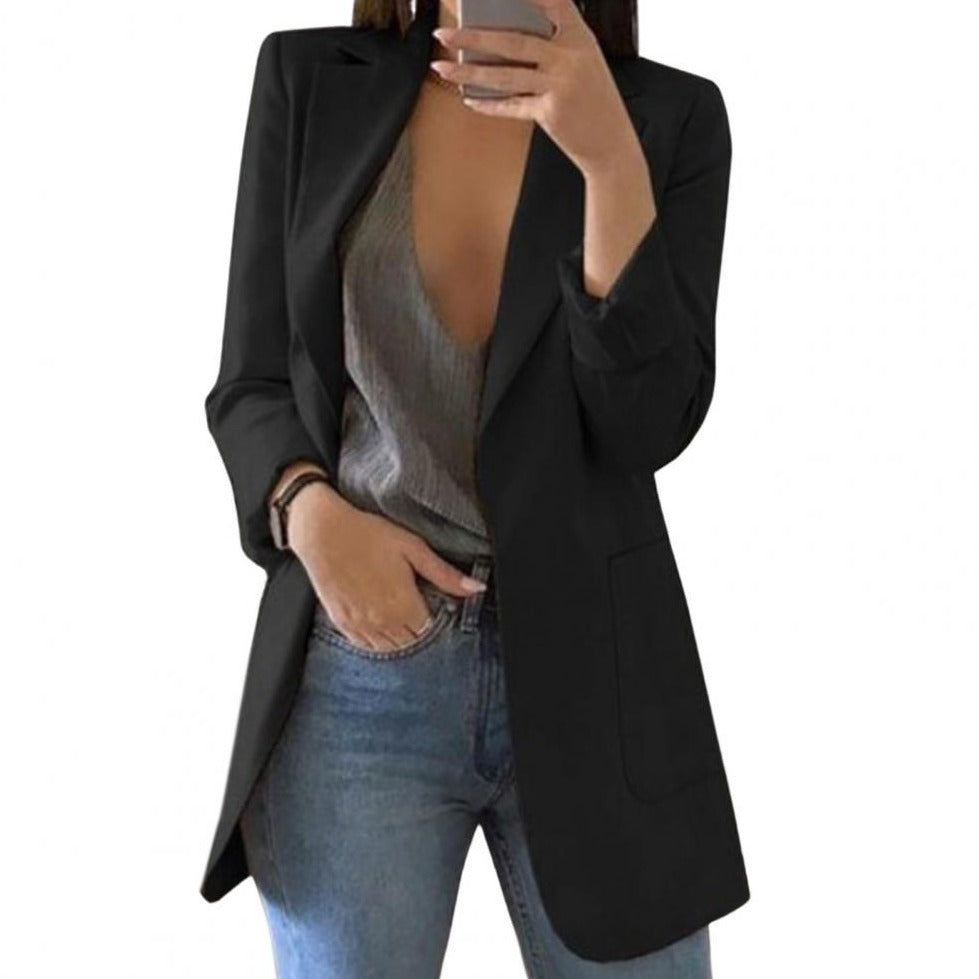 Veste blazer cripes avec grandes poches